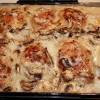 Directions preheat oven to 350 place chicken in baking dish, pour soup over chicken and add seasoning.s you can add water or milk to the soup, however, that is not included in the nutritional info. 1
