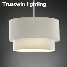 With Double Drum 2 Tier Layer Fabric Linen Shade Hanging Pendant Light La Drum Pendant Lighting Drum Pendant Lighting Dining Room Drum Pendant Lighting Bedroom