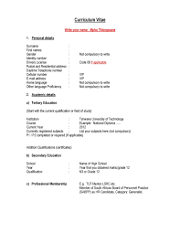 You get reminded of what to include on your curriculum vitae and won't omit anything critical; 48 Great Curriculum Vitae Templates Examples á… Templatelab