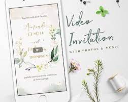 Video Wedding Invitation Wedding Invitation Video Etsy Wedding Invitation Video Wedding Invitations Animated Invitations
