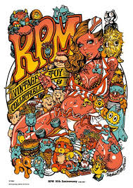 rockin jellybean ローブローアート ロカビリーアート イラストアート