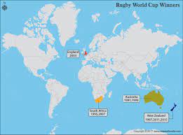 New england is a region of the northeastern united states. Nations That Won The Rugby World Cup World Map