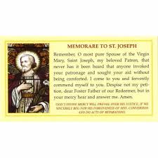 Remember, o most illustrious patriarch st. Memorare To St Joseph Prayer Card The Catholic Gift Store