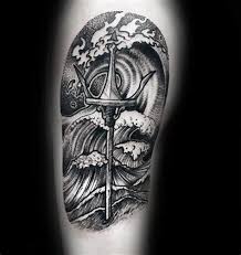Trident tattoo designs are usually related to the strength of the gods. King Neptune Tattoo Shefalitayal
