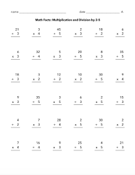 Multiplication And Division Facts 2s 5s A Series Of Math Facts Covering Multiplication And Division Multiplication And Division Multiplication Division Facts