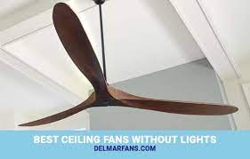 However, you can purchase one separately from the same manufacturer, so we get one of the best flush mount ceiling fans to work well both with and without a light. Best Ceiling Fans Without Lights Low Profile Hugger Outdoor Black White Modern Contemporary Delmarfans Com