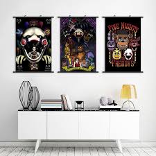 Shop for fnaf wall art from the world's greatest living artists. 2018 New 20 30 Cm Anime Five Nights At Freddy S Poster Anime Painting Fnaf Painting Fabric Wall Scroll Poster Anime Poster For Room Decoration Gifts Wish