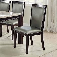 Set Of 4 Modern Silver Faux Leather Dining Chairs With Solid Rubber Wood Frame Wooden Dining Chairs Dining Chairs Dining Chair Upholstery