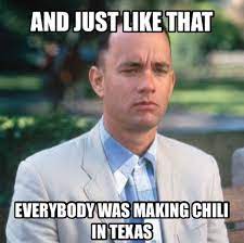 While the origin of chili in the united states is debated among food historians, many think it was popularized in san antonio in the. Texas Is Life Mmmmmmm Chili Weather Beans Or No Beans Facebook