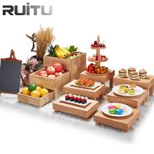 China Modern Skyline Buffet Serving Set Luxury Decoration Party Catering Rustic Wooden Cake Rack Shelf Wood Wedding Buffet Riser Cupcake Dessert Food Display Stand China Wood Display Stand And Display Stand