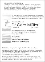 Bayerns bomber gerd müller folgt damit. Traueranzeigen Von Gerd Muller Waz Trauer De