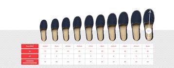 espadrilles size guide