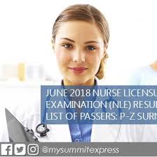 P-Z Passers: June 2018 NLE Results