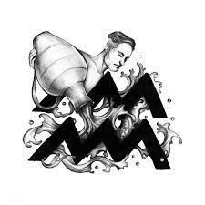 Hand Drawn Horoscope Symbol Of Aquarius Illustration Free Image By Rawpixel Com How To Draw Hands Aquarius Art Symbol Drawing