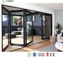 Exterior Hurricane Proof Bi Folding Door Accordion Folding Glass Door  Aluminum Patio Bifold Doors