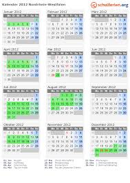 Auf dieser seite findet ihr unsere jahreskalender 2021 und 2022 auf einer din a4 seite im querformat mit feiertagen und kalenderwochen zum kostenlosen ausdrucken. Kalender 2012 Ferien Nordrhein Westfalen Feiertage