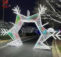 [Hot Item] 3D Ornament Outdoor Festival Lighting Christmas Commercial  Decorations Large 3D Snowflake Motif LED Street Lights
