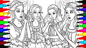 Nothing brings out a little artist like coloring. Coloring Pages Barbie And Her Friends Coloring Book Videos For Children Learning Colors Youtube