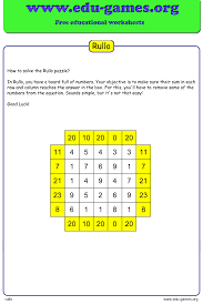 Rullo Is A Simple But Addictive Math Game The Puzzle Has A Grid Full Of Numbers The Goal Is To Make The Sum Of Each R Math Educational Worksheets Math Games