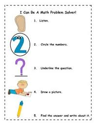 Kindergarten Math Word Problem Solving Poster Math Problem Solving Kindergarten Math Problem Solving Kindergarten Math