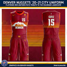 The flatirons red color is a nod to the landscape of colorado,. Here Are All 30 Nba City Edition Uniforms For The 2020 2021 Season Sportslogos Net News