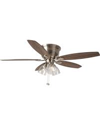 Span ceiling fans 212 results. Can T Miss Deals On Hampton Bay Stoneridge 52 In Led Indoor Brushed Nickel Hugger Ceiling Fan With Light Kit