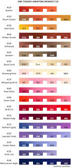 Dmc Variation Threads And Corresponding Colors Lord Libidan