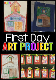 Simple First Day Of Kindergarten Art Project Freebie Kindergarten Art Lessons Kindergarten First Day Kindergarten Art Activities