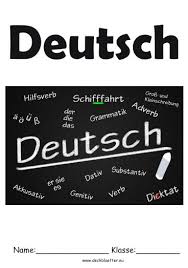 Deckblatter Deutsch Deutsch Schulfacher Deckblatt Deutsch Deckblatt Schule Deckblatt