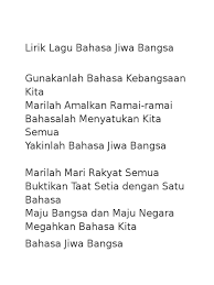 Lirik lagu 'bahasa jiwa bangsa'. Lirik Lagu Bahasa Jiwa Bangsa Kak Mai