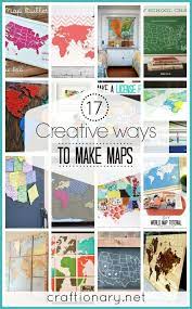 17 Creative Diy Map Tutorials Craftionary Map Crafts Travel Crafts Crafts
