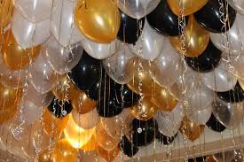 Birthday Decoration At Home Black And Gold Ceiling Decor Party Event Decor Balloon Artistry Black Gold Party Gold Theme Party Gold Party