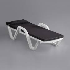 Maybe you would like to learn more about one of these? Lancaster Table Seating White Stacking Adjustable Resin Chaise With Black Cushion And Pillow