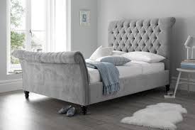 The Main Features Of The Sienna Sleigh Bed Are Luxury Sleigh Bed Luxury Chesterfield Button Headboard U Fabric Upholstered Bed Black Bedroom Decor Sleigh Beds