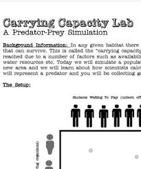 Real Life Carrying Capacity Simulation Lab Activity Lab Activities Teaching Biology Capacity Activities