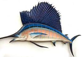 Sailfish Sculpture 57 Wood Carving Sailfish Wall Art Etsy In 2021 Fish Sculpture Fish Art Etsy Wall Art
