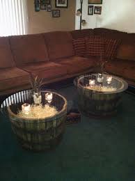 Jack Daniel S Whiskey Barrel Coffee Tables Barrels Can Be Found At Osh 32 Round Glass Barrel Coffee Table Whiskey Barrel Coffee Table Whiskey Barrel Table