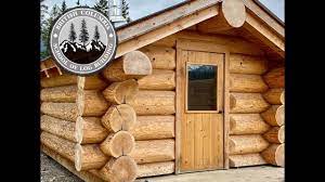 The top log still needs to be notched. How To Use Scribes For Log Home Building A Short Scribing Tutorial Bclogscool Logcabin Scribing Youtube