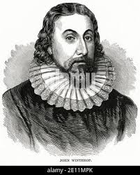 John Winthrop, Illustration, Ridpath's History of the World, Volume III, by  John Clark Ridpath, LL. D., Merrill & Baker Publishers, New York, 1897  Stock Photo