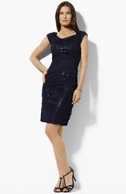 Lauren Ralph Lauren Mesh Overlay Sequin Dress Regular Petite Sequin Mesh Dress Navy Cocktail Dress Blue Sequin Dress