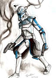 Draw a circle, outlines for the head, upper body and legs. Captain Rex By Tipsutora On Deviantart