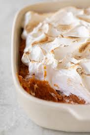 Sweet Potato Casserole With Marshmallow Fluff Sugar And Charm Recipe Sweet Potato Casserole Sweet Potatoes With Marshmallows Recipes With Marshmallows