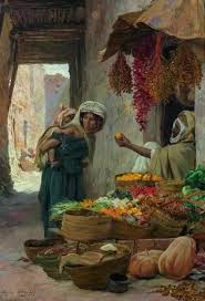 Algerie Art Marchand De Fruits Et Legumes Des Temps Passes Art Painting Eastern Art Egyptian Art