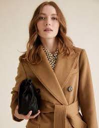 Mango button fly straight cropped jeans 5. Belted Double Breasted Longline Coat M S Collection M S