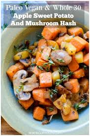 Apple Sweet Potato And Mushroom Hash Sweet Potato Mushroom Recipe Stuffed Mushrooms Paleo Brunch Recipes
