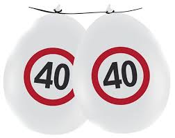 Bilder mit sprüchen zum 40. Ballons 40 Geburtstag 8 Stuck Weiss Libro
