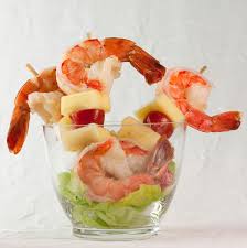 Serving cold shrimp appetizers makes party planning easy. Shrimp And Pineapple Kebabs With Lime Vinaigrette Framed Cooks