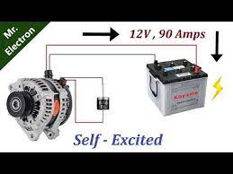 12v 90 Amps Car Alternator To Self Excited Generator Using Diode Youtube Car Alternator Alternator Free Energy Generator