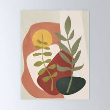 Two Abstract Branches Mini Art Print By City Art Without Stand 3 X 4 Art Prints Abstract Geometric Art Branch Art