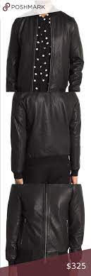 All Saints Niko Leather Bomber Jacket Nwot Leather Bomber Jacket Black Leather Bomber Jacket Bomber Jacket